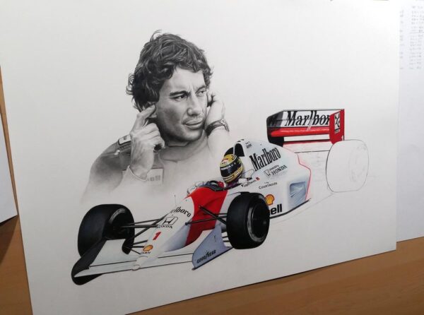 Ayrton Senna - W J Henley Art