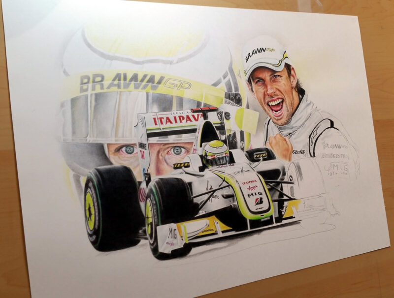 Jenson Button - W J Henley Art